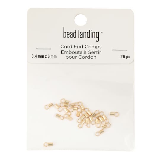12 Packs: 26 ct. (312 total) 3.4mm Cord End Crimps by Bead Landing™